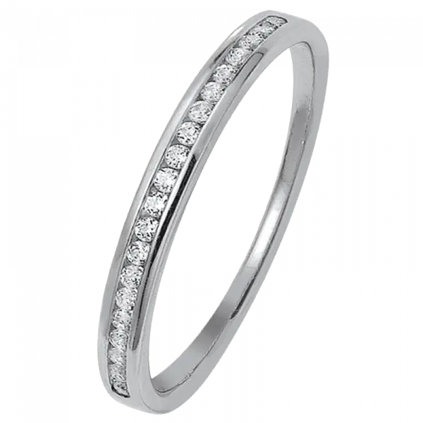 alliance de mariage or blanc diamants rail