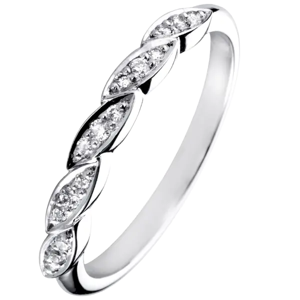 alliance or blanc fine diamants 18 carats mariage