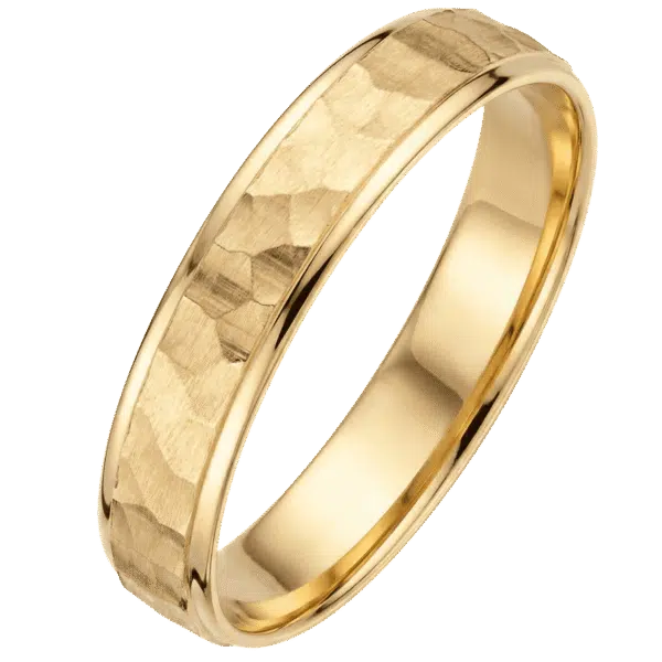 Bague martelée or 18 carats