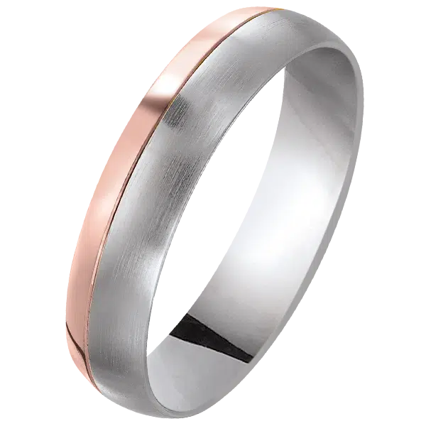 Alliance de mariage homme or et platine