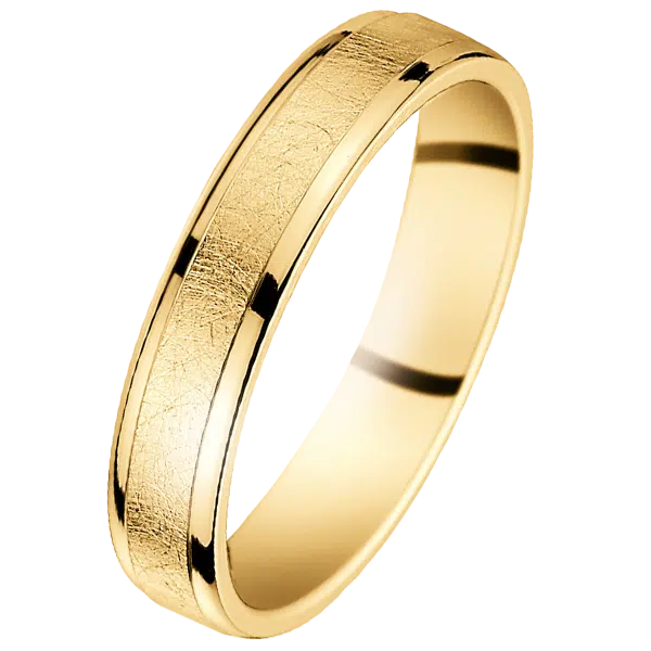 bague de mariage faite en Alsace or jaune 18 carats
