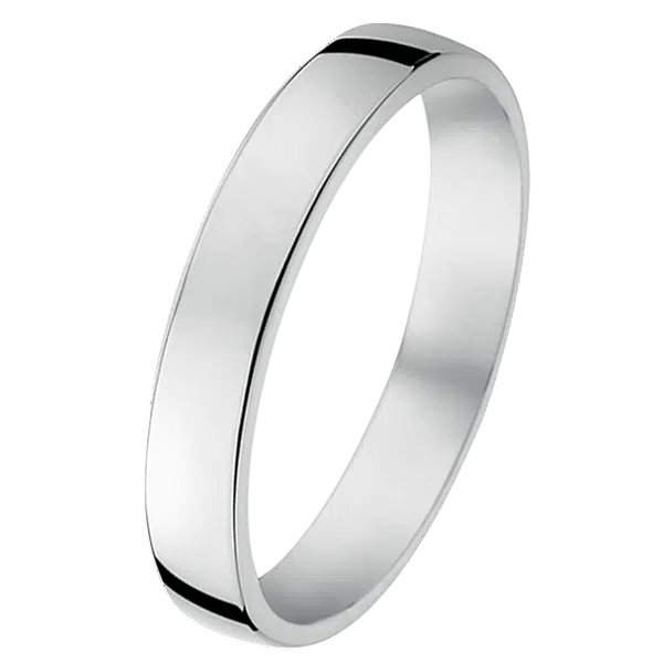 alliance de mariage gris 4 mm palladium platine or