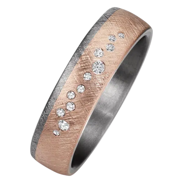 alliance or rose et tantale diamants