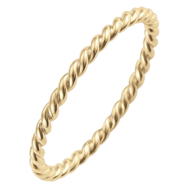 alliance or jaune fine torsadée