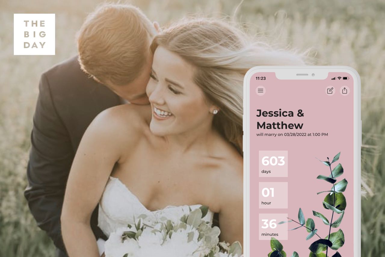 Application compte à rebours mariage
