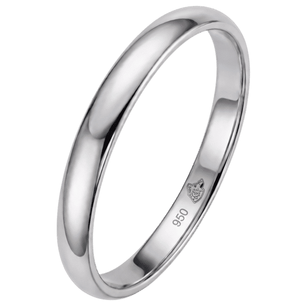 Alliance platine 3mm homme