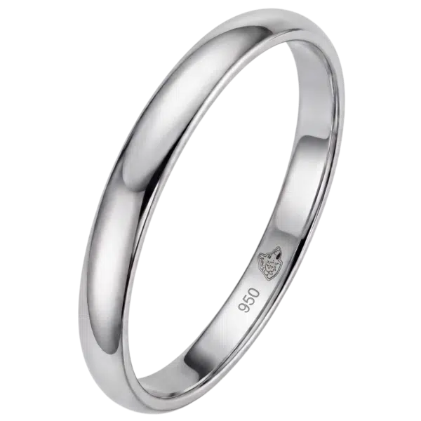 Alliance platine 3mm homme